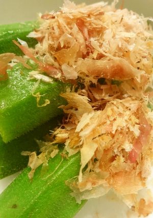超簡単☆おくらのかつぶしのせ-レシピのメイン写真