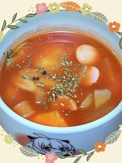 ケチャップで簡単!ミネストローネ風スープ-レシピのメイン写真