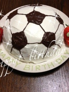 サッカーボールケーキ-レシピのメイン写真