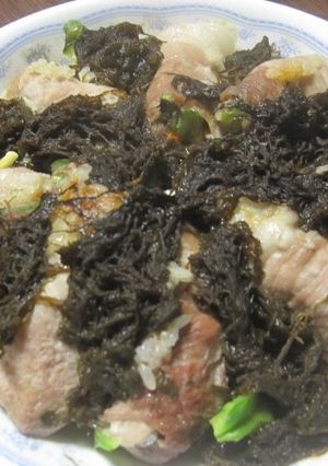 レンジで生もずくと野菜の肉巻き♪-レシピのメイン写真