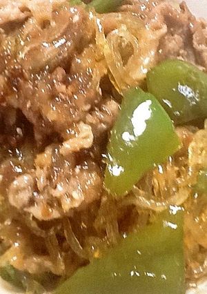 牛肉ピーマンはるさめ炒め-レシピのメイン写真