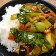 鶏肉と野菜のココナッツカレー炒め