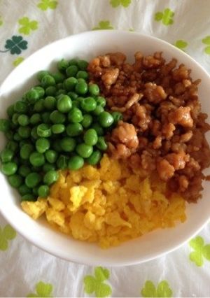 お昼にささっと簡単三色丼-レシピのメイン写真