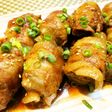 なすと豚肉の重ねロール♬