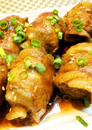 なすと豚肉の重ねロール♬-レシピのメイン写真