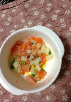 離乳食中期野菜たっぷり鮭の出し煮-レシピのメイン写真