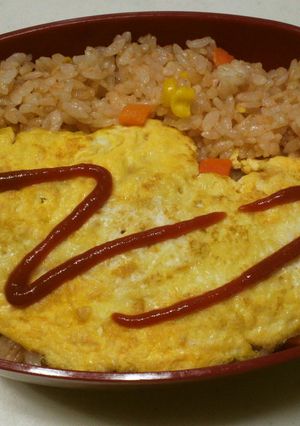忙しい朝に！簡単オムライス弁当♥-レシピのメイン写真