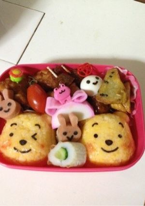 キャラ弁 プーさん弁当-レシピのメイン写真