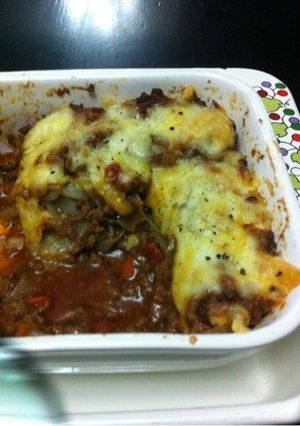 シチュールーで挽肉とキャベツの重ね焼き☆-レシピのメイン写真