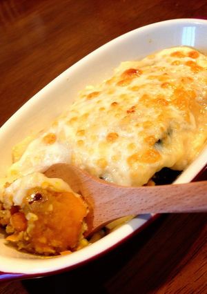 かぼちゃの煮物で絶品☆肉味噌グラタン-レシピのメイン写真