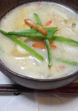 シャキシャキ豆乳味噌汁-レシピのメイン写真