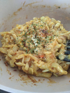 【キャンプ飯】カップラーメンでもんじゃ焼-レシピのメイン写真