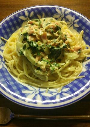 鮭とホウレン草のクリームパスタ-レシピのメイン写真