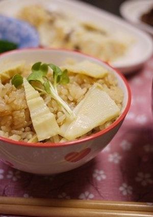 炊飯器deあごだしの美味しいたけのこご飯-レシピのメイン写真