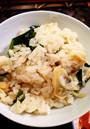 春らしくアサリとわかめのご飯-レシピのメイン写真