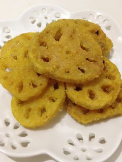 れんこんの揚げ焼き♫カレー味-レシピのメイン写真