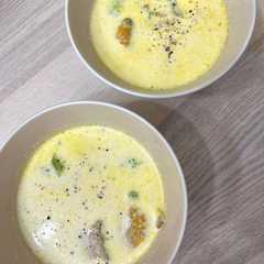 รูปของ かぼちゃとベーコンのクリームスープ