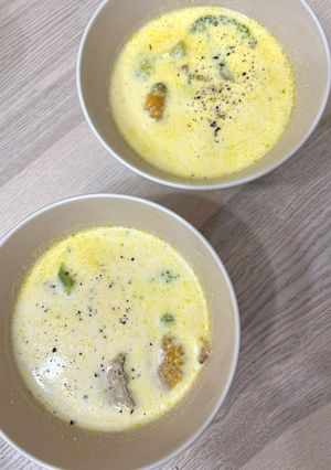 かぼちゃとベーコンのクリームスープ-レシピのメイン写真