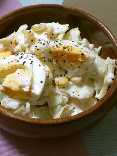 キャベツとゆで卵ヘルシーヨーグルトサラダ-レシピのメイン写真