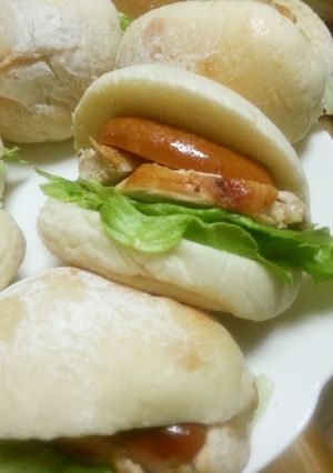 鶏肉とウインナーのおかずサンド-レシピのメイン写真