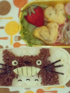 トトロ☆肉そぼろで簡単キャラ弁当-レシピのメイン写真