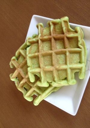 栄養満点☆ふわふわ青汁ワッフル-レシピのメイン写真