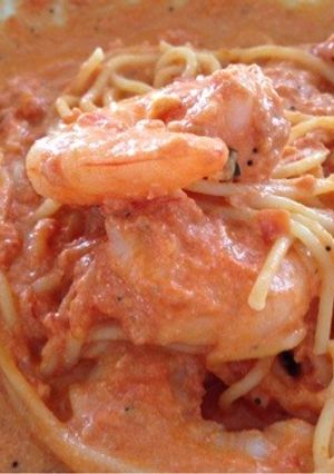 10分で濃厚海老のトマトクリームパスタ-レシピのメイン写真