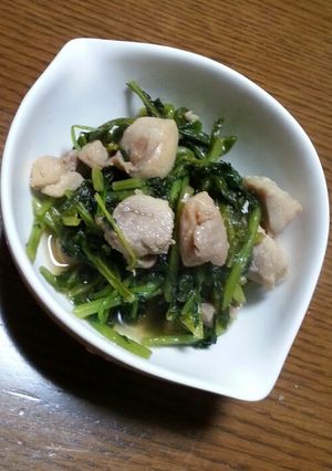 大根葉と鶏肉の煮浸し-レシピのメイン写真