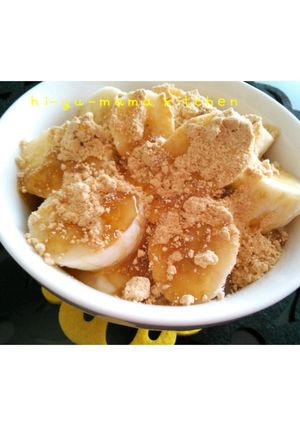 朝食♪バナナヨーグルト＊きなこメープル-レシピのメイン写真