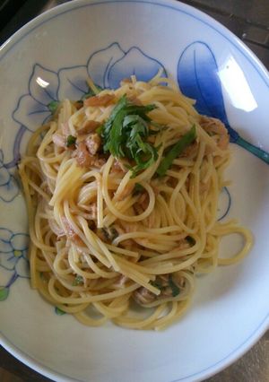 和えるだけ！簡単梅肉パスタ-レシピのメイン写真