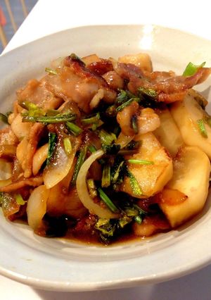 かぶと豚バラのニンニク醤油炒め！-レシピのメイン写真
