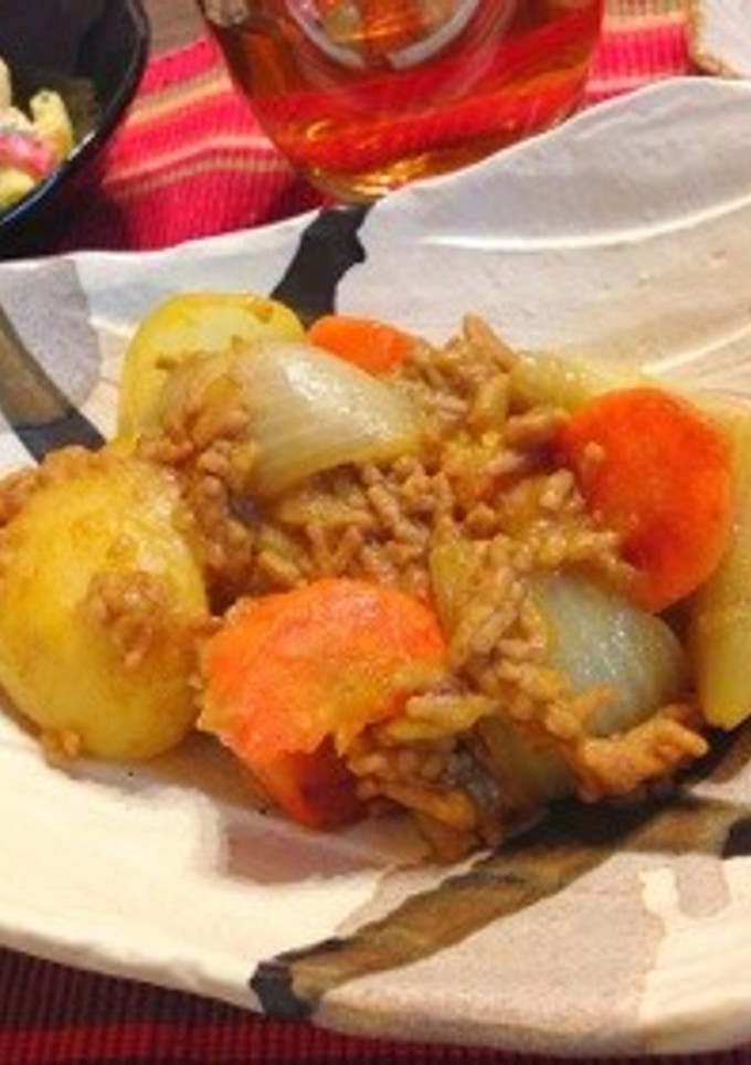 じゃがいもと挽肉のカレー炒め煮♡-レシピのメイン写真