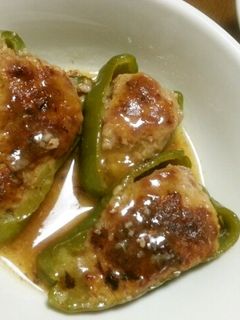 大人のピーマンの肉詰め~コンソメあんかけ-レシピのメイン写真
