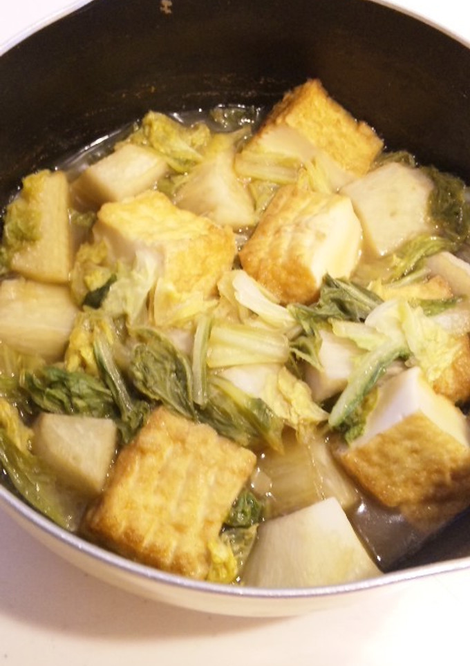 里芋と白菜と絹揚げの煮物-レシピのメイン写真
