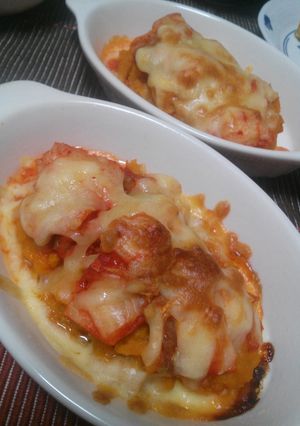 かぼちゃのキムチーズ♡-レシピのメイン写真