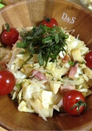 簡単焼きたけのことベーコンの旬野菜サラダ-レシピのメイン写真