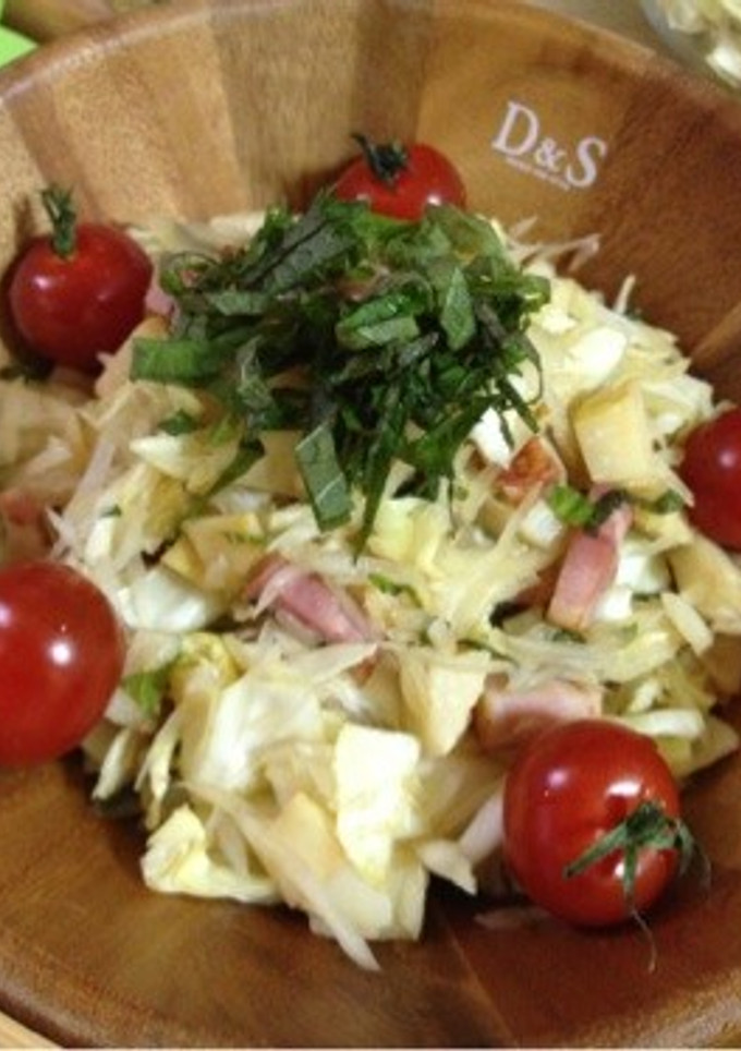 簡単焼きたけのことベーコンの旬野菜サラダ-レシピのメイン写真