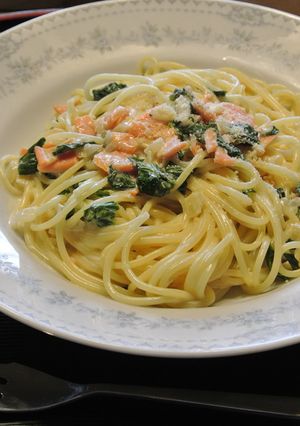 スモークサーモンのスパゲッティ-レシピのメイン写真