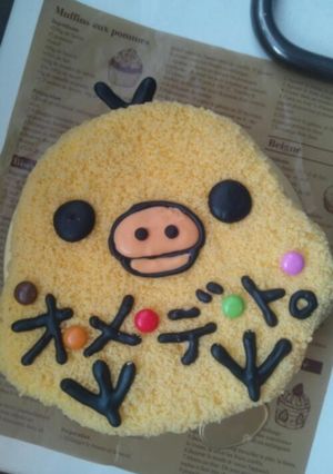 キイロイトリ ノ デコレーションケーキ-レシピのメイン写真