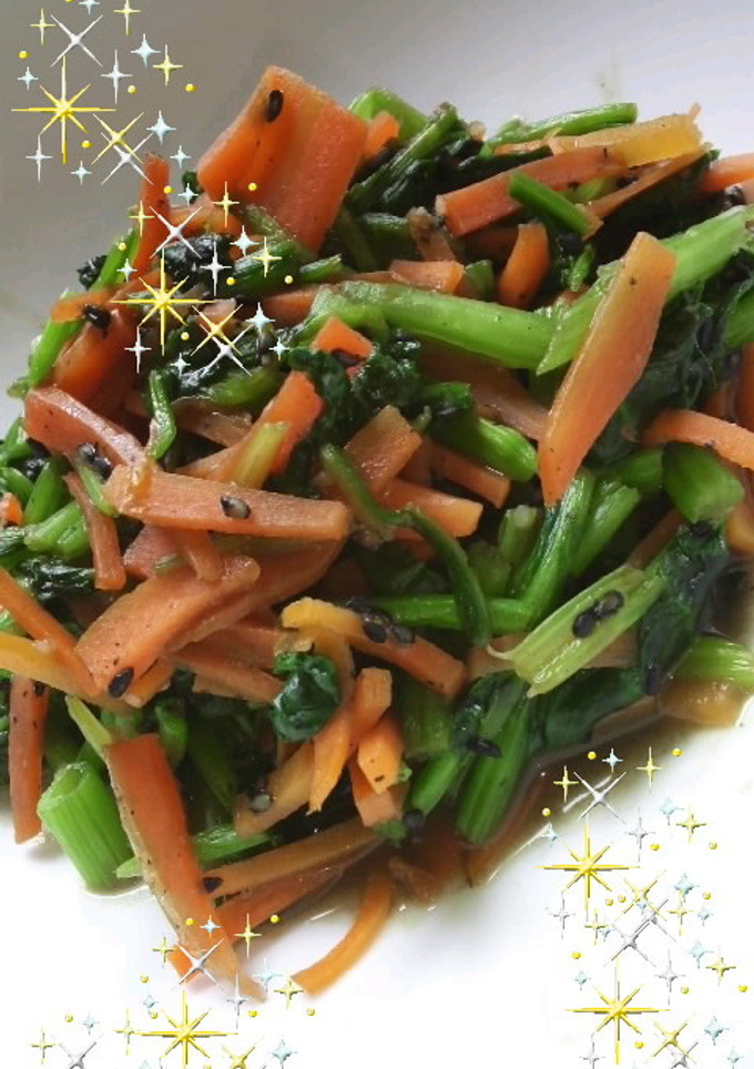 ☆ほうれんそう＆にんじんの甘辛炒め☆-レシピのメイン写真