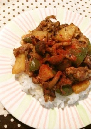 フライパンで！炒めるヨーグルトカレー♪-レシピのメイン写真