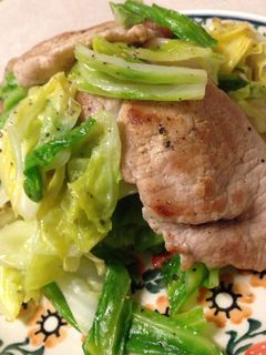 キャベツと豚肉の黒胡椒炒め-レシピのメイン写真