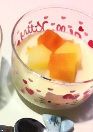 バニラアイスでクリーミー杏仁豆腐風プリン-レシピのメイン写真