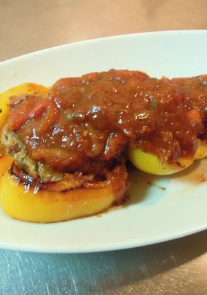 パプリカの肉詰め-レシピのメイン写真