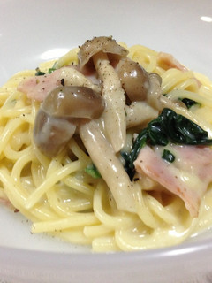 簡単にほうれん草のクリームパスタ-レシピのメイン写真