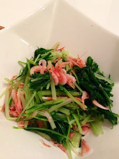桜えびと水菜のお浸し-レシピのメイン写真