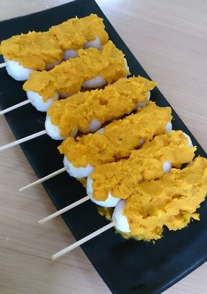 カボチャ餡と豆腐白玉だんご★ご飯入り-レシピのメイン写真