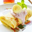 ◆簡単バナナとヨーグルトで♡クレープ包み
