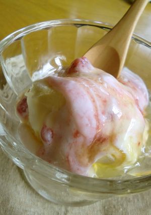 バニラアイスのはちみつ＆ヨーグルトソース-レシピのメイン写真