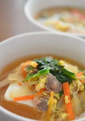 糖質オフ！牛野菜スープon the 豆腐-レシピのメイン写真